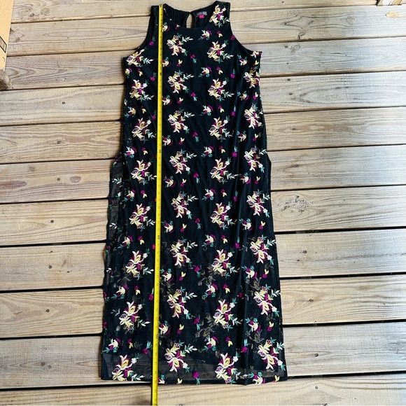 Vince Camuto Large Sleeveless Maxi Embroidered Floral Dress Spring Tropical - Picture 8 of 16